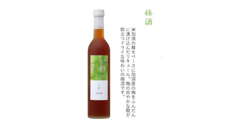 【ふるさと納税】加須産の酒米と果実だけでつくったお酒　梅酒　箱入500ml