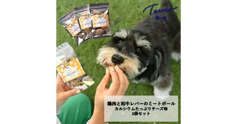 【ふるさと納税】【Tesoro】わんこ用／和牛レバーと鶏肉のミートボール　チーズ3袋（お肉屋さんが作る犬ご飯）