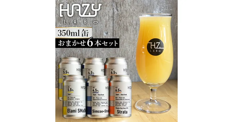 【ふるさと納税】No.369 HAZY LABOの350ml缶おまかせ6本セット ／ お酒 ビール 発泡酒 送料無料 埼玉県