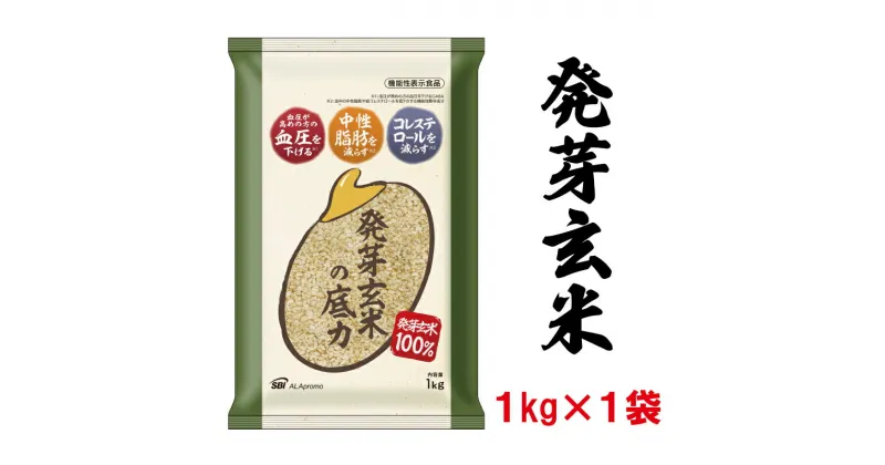 【ふるさと納税】 発芽 玄米 1kg 国産 機能性表示食品 ドライ米 生活習慣病 ケア 高血圧 中性脂肪 コレステロール 健康 肥満予防 発芽玄米の底力 ドライ米タイプ 彩のかがやき 埼玉県 ブランド米 1kg×1袋 埼玉県 羽生市