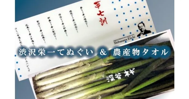 【ふるさと納税】【一万円札発行記念】渋沢栄一「夢七訓」手ぬぐい＋農産物タオル　【11218-0335】