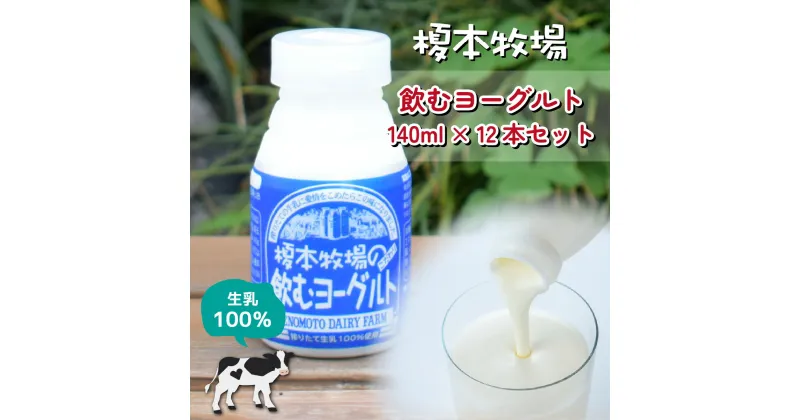 【ふるさと納税】榎本牧場の飲むヨーグルト 140ml×12本セット | 埼玉県 上尾市 飲むヨーグルト 乳製品 生乳100% おやつ 朝食 ヨーグルトセット 乳製品セット ヘルシー デザート スイーツ ギフト 国産 新鮮 無添加 搾りたて こだわり生乳 健康 大容量