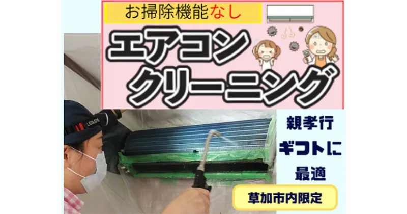 【ふるさと納税】※草加市内限定※お掃除機能無しエアコンクリーニング　【チケット・家事代行・サービス・掃除・エアコン・エアコンクリーニング・ギフト】