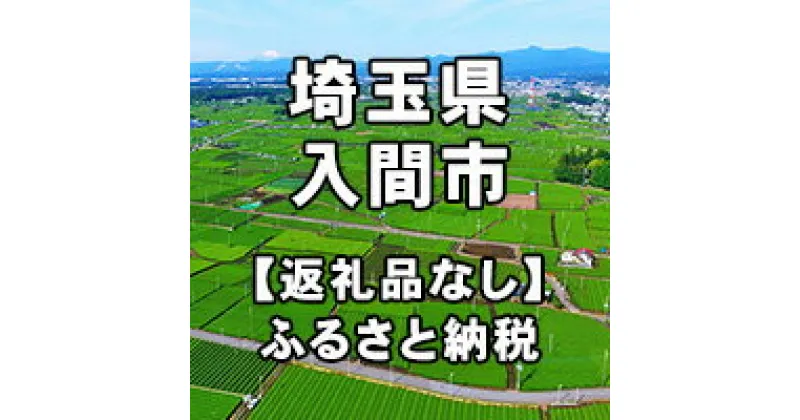 【ふるさと納税】埼玉県入間市への寄付（返礼品はありません）