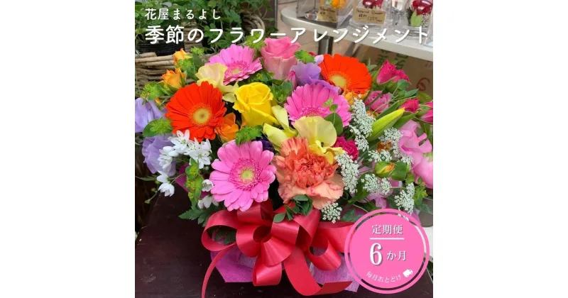 【ふるさと納税】季節のフラワーアレンジメント 定期便6ヶ月 花屋まるよし 花 アレンジメント 生花 フラワーギフト ギフト プレゼント 誕生日 記念日 お祝い