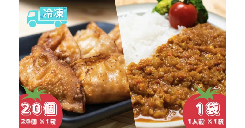 【ふるさと納税】 とまとルンルン揚げ餃子と北本トマトカレーセット ( 小 ) 北本フーズ | 埼玉県 北本市 餃子 トマト カレー ご当地カレー 手軽 冷凍 トマトカレー 揚げ餃子 おつまみ お酒のお供 美味しい