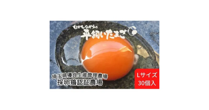 【ふるさと納税】平飼い卵 30個入 Lサイズ　 鶏卵 食材 卵料理 卵かけごはん お菓子作り 玉子焼き 朝食 ランチ お弁当 夕飯