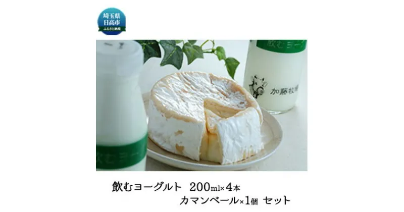 【ふるさと納税】加藤牧場 飲むヨーグルト＆カマンベールセット　 乳製品 ヨーグルト 飲むヨーグルト カマンベールチーズ チーズ 牧場直送 発酵食品 詰め合わせ