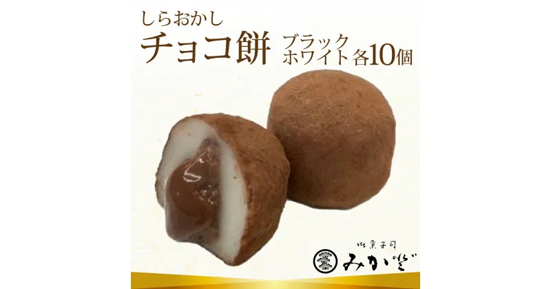 【ふるさと納税】和菓子みか登 しらおかし チョコ餅 20個（10個×2種類）入り【11246-0156】ちょこ 和菓子 洋菓子 老舗 チョコレート 餅 手土産 プレゼント バレンタイン