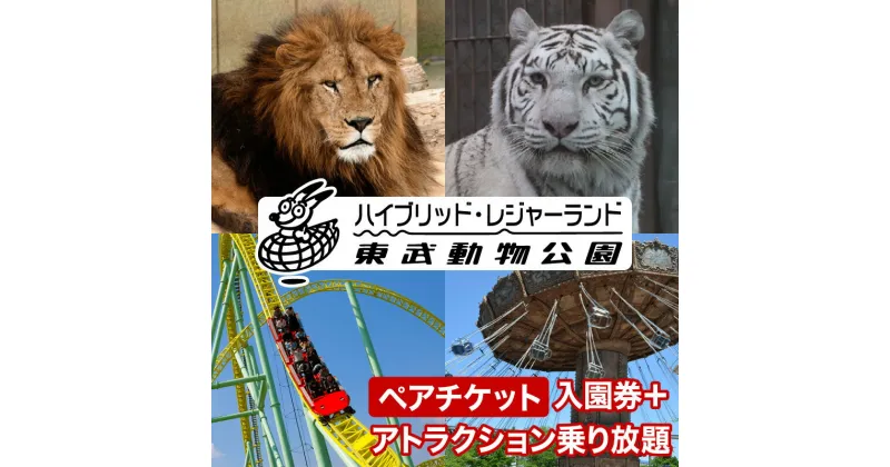 【ふるさと納税】東武動物公園【入園券＋アトラクションパス（ペア）】動物園 遊園地 植物園 プール イルミネーション レジャー テーマパーク 遊び お出かけ 旅行埼玉県 白岡市 送料無料【11246-0238】