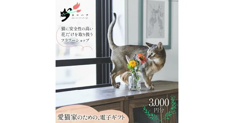 【ふるさと納税】花束 ネコハナ 電子ギフトコード 3,000円分 [ネコハナ 埼玉県 小川町 260] 花束プレゼント 花 生花