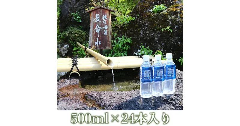 【ふるさと納税】天然水 秩父 ミネラルウォーター 500ml 24本入 ペットボトル 軟水 アルカリ冷鉱泉水 500mL×2箱 水 防災 食品 国産 送料無料 秩父命水「満願」　500ml（24本入）1ケース