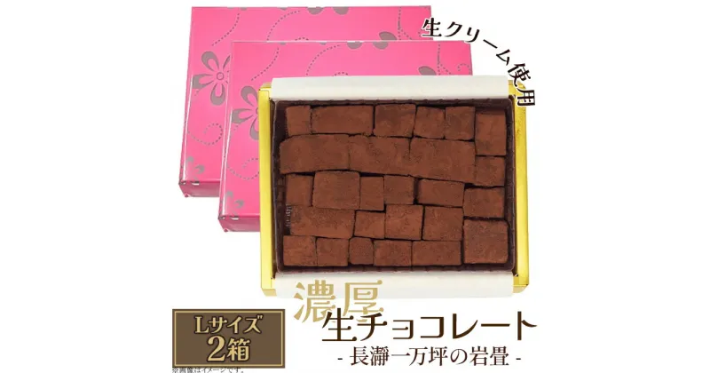 【ふるさと納税】生チョコレート 生クリーム カカオ 濃厚 とろける 急速冷凍 プレゼント ギフト 贈り物 名物 名産 送料無料 生チョコレート「長瀞一万坪の岩畳」Lサイズ（約189g×2箱入り）