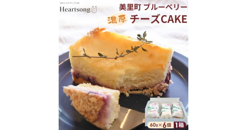 【ふるさと納税】美里町ブルーベリーチーズCAKE　1箱（60g×6個） ／ ジャム 濃厚 チーズタルト ティータイム 送料無料 埼玉県 No.190