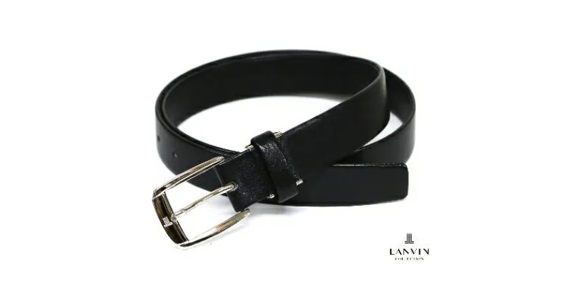 【ふるさと納税】【LANVIN　COLLECTION】　スムースレザー無双ベルト【JLMB5310】紳士用【1255744】